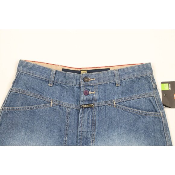 Deadstock Vtg 90s Marithe Francois Girbaud Mens 31 Baggy Denim Jean Shorts Blue - Picture 2 of 10